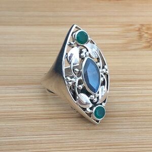 $74 Nicky Butler Estate Ring Sterling Silver Size 10 NB 925 INDIA